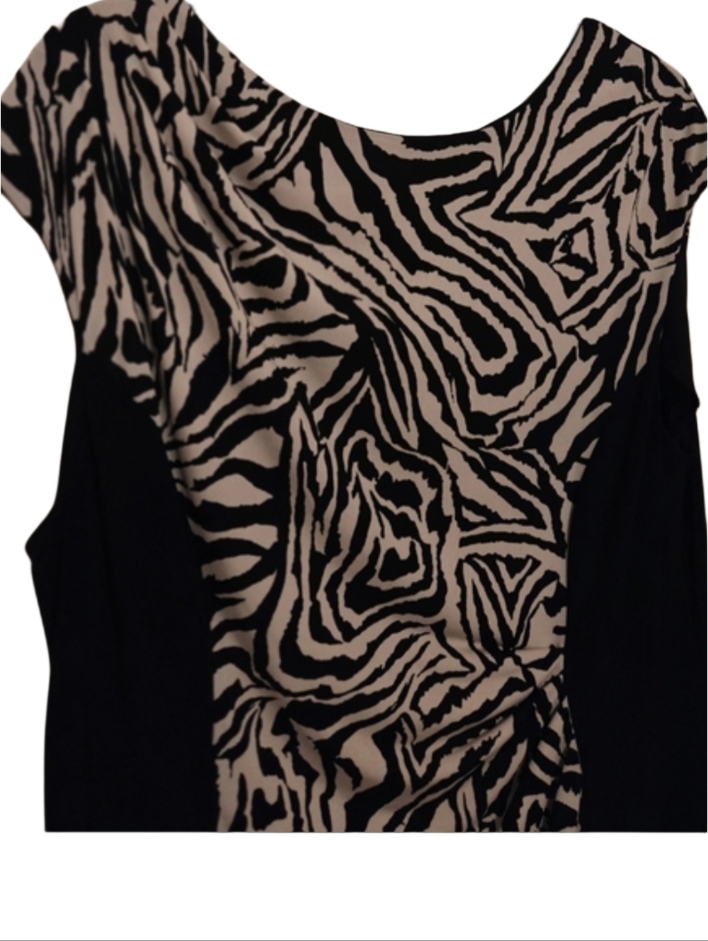 Zebra Print Dress - Taupe & Black - Picture 2 of 2